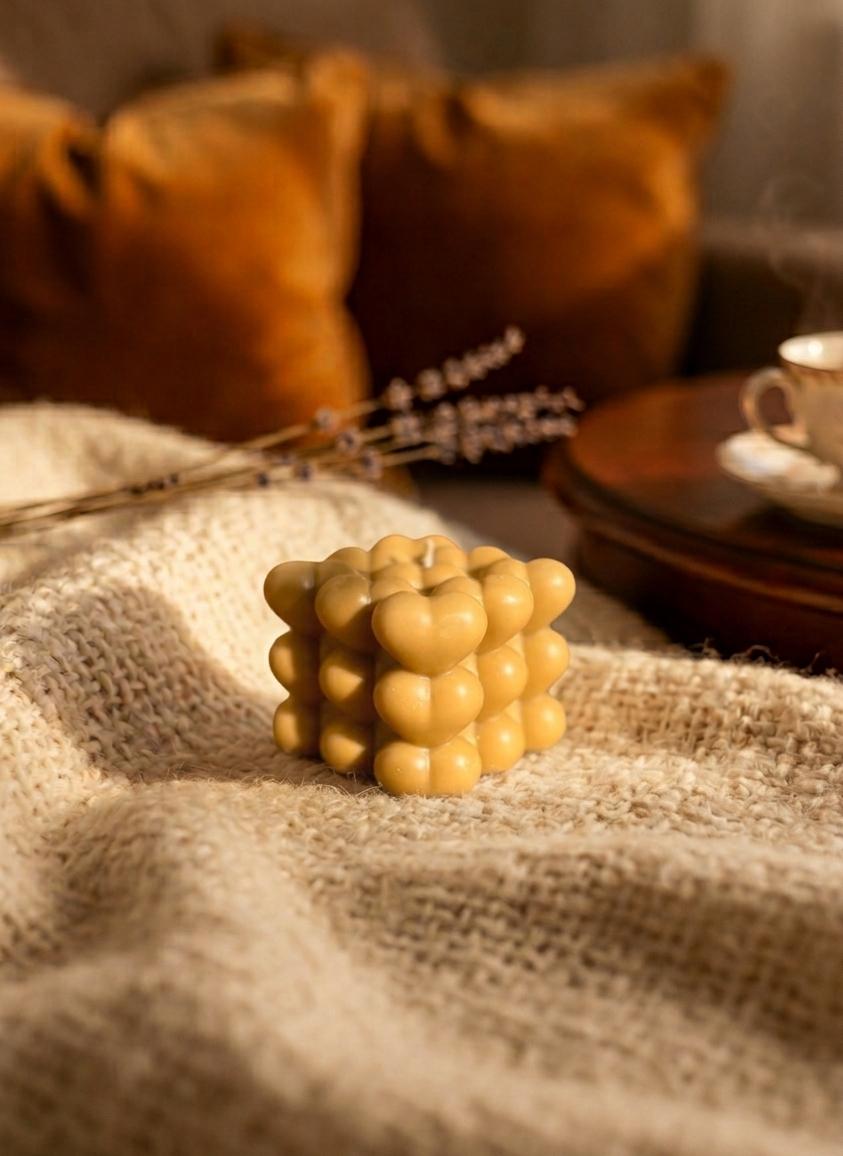 شمعة القلب الفقاعي