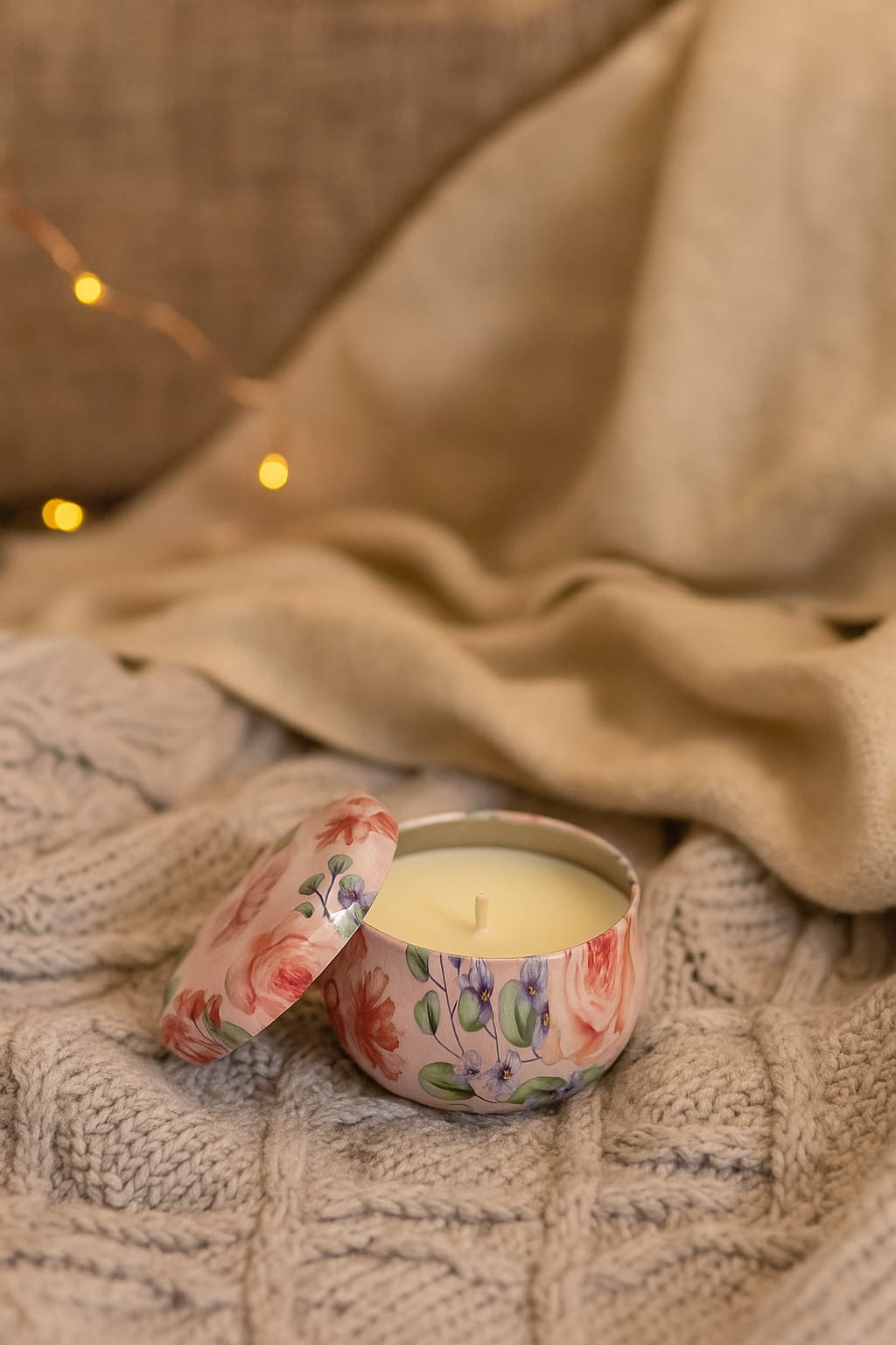 1 Mini Mandala Tin Candle