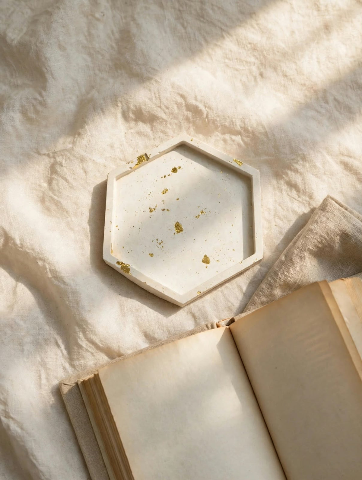 Hexa Gold Leaf coaster