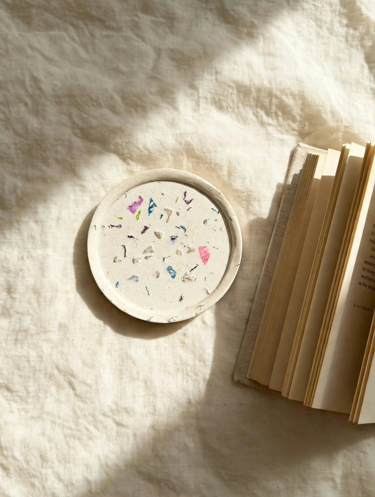 Round Terrazzo coaster 8cm