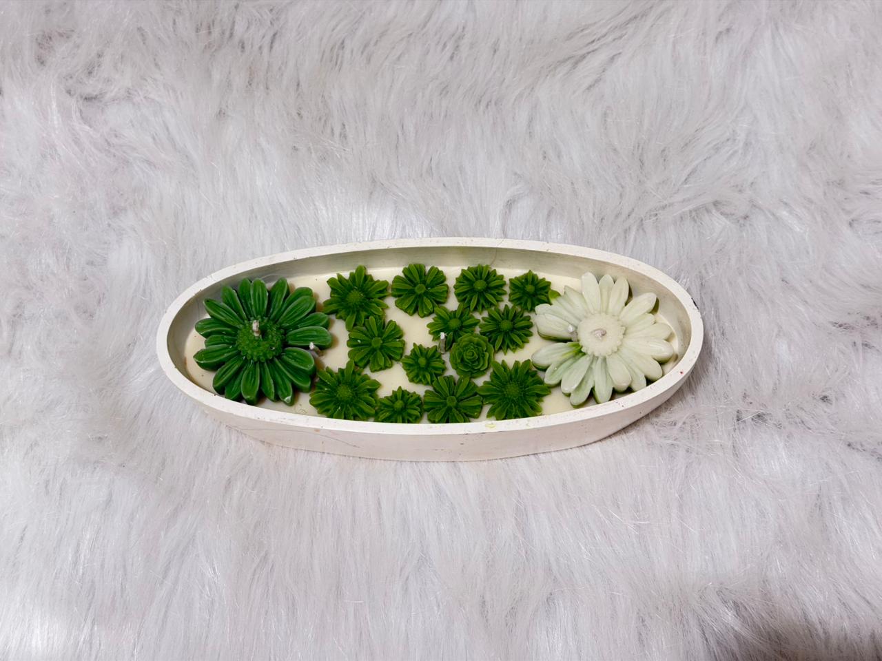 Floral  Candle Oval Bowl 250gm