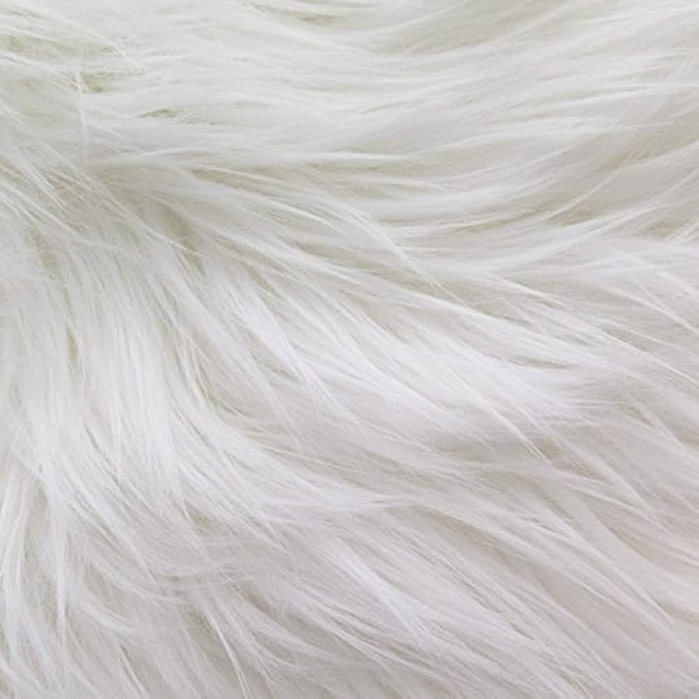 Decorative Faux Fur Cushion (white) 45x45 cm