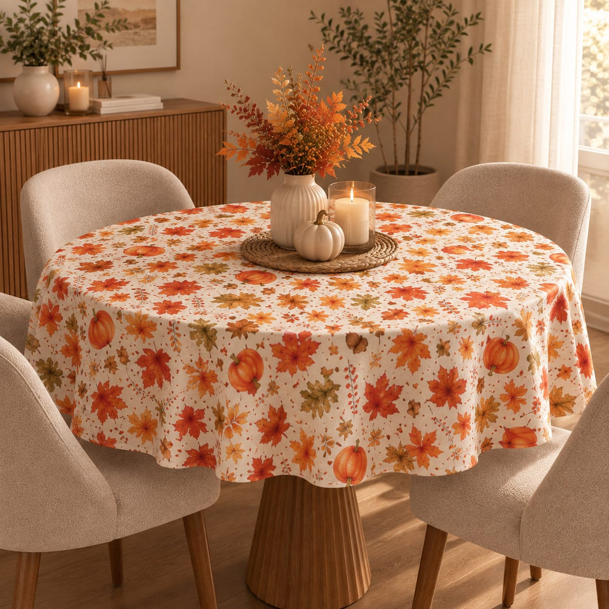 Autumn Rounded Table Cloth 140 CM