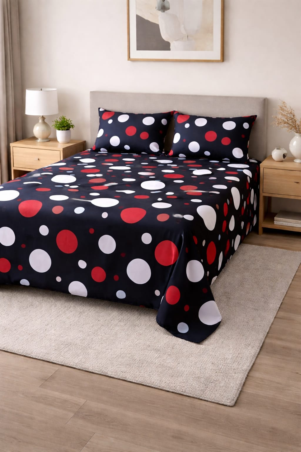 Playful Multicolored Polka Dot Bedding Set