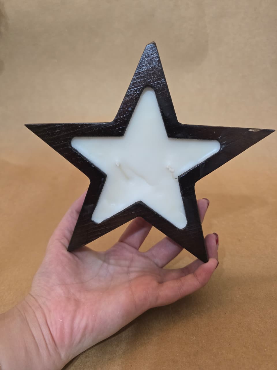 Wooden Star Candle 200gm