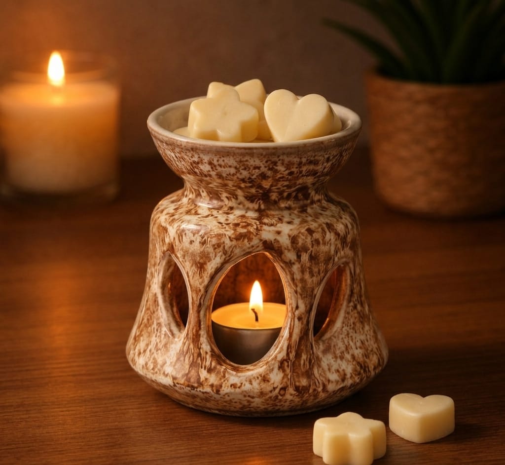 Ceramic Wax Melt Burner with Tealight Candle