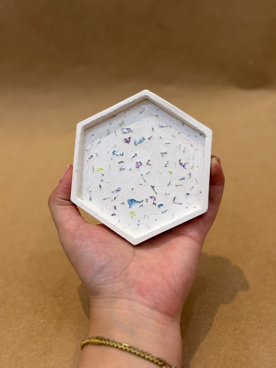 Hexa Terrazzo coaster