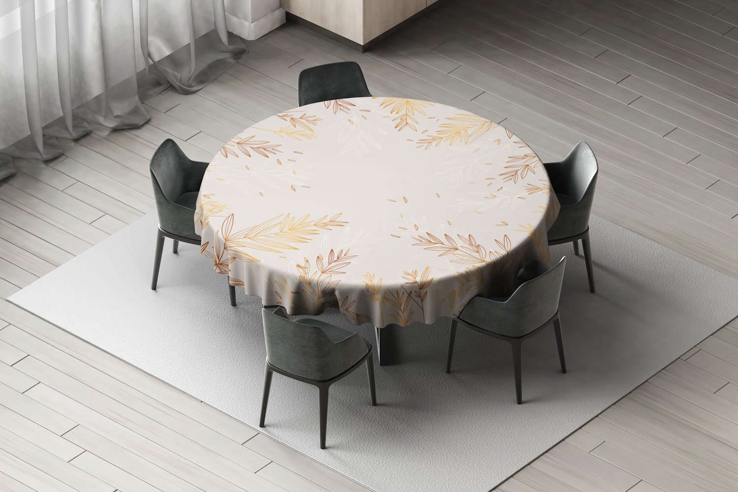 Decorative Rounded Table Cloth 140 CM
