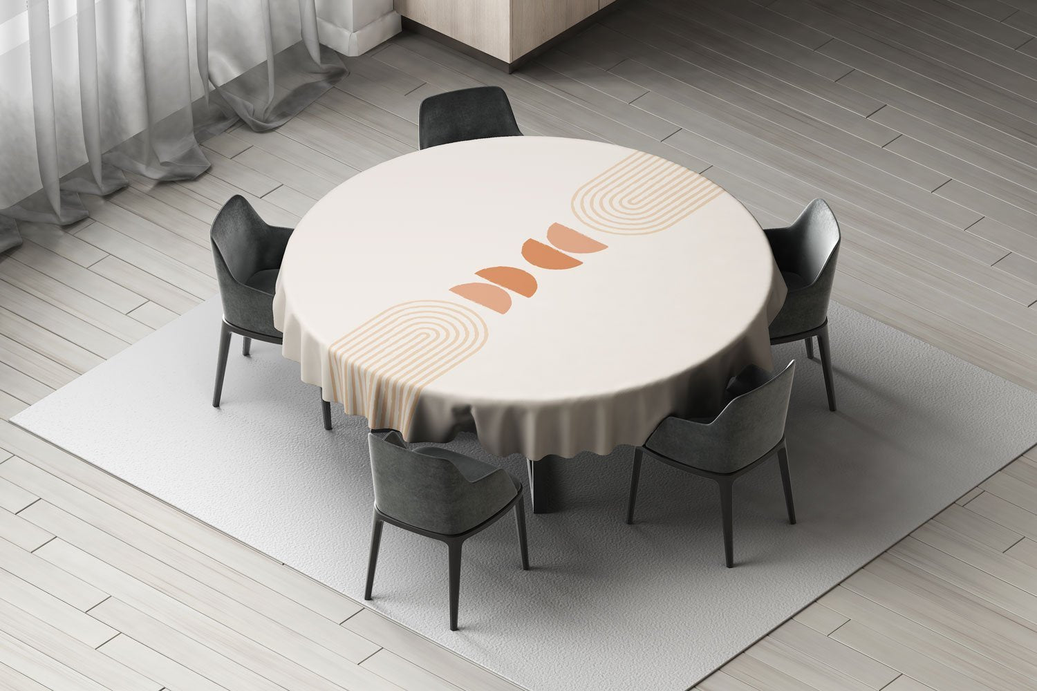 Decorative Rounded Table Cloth 140 CM