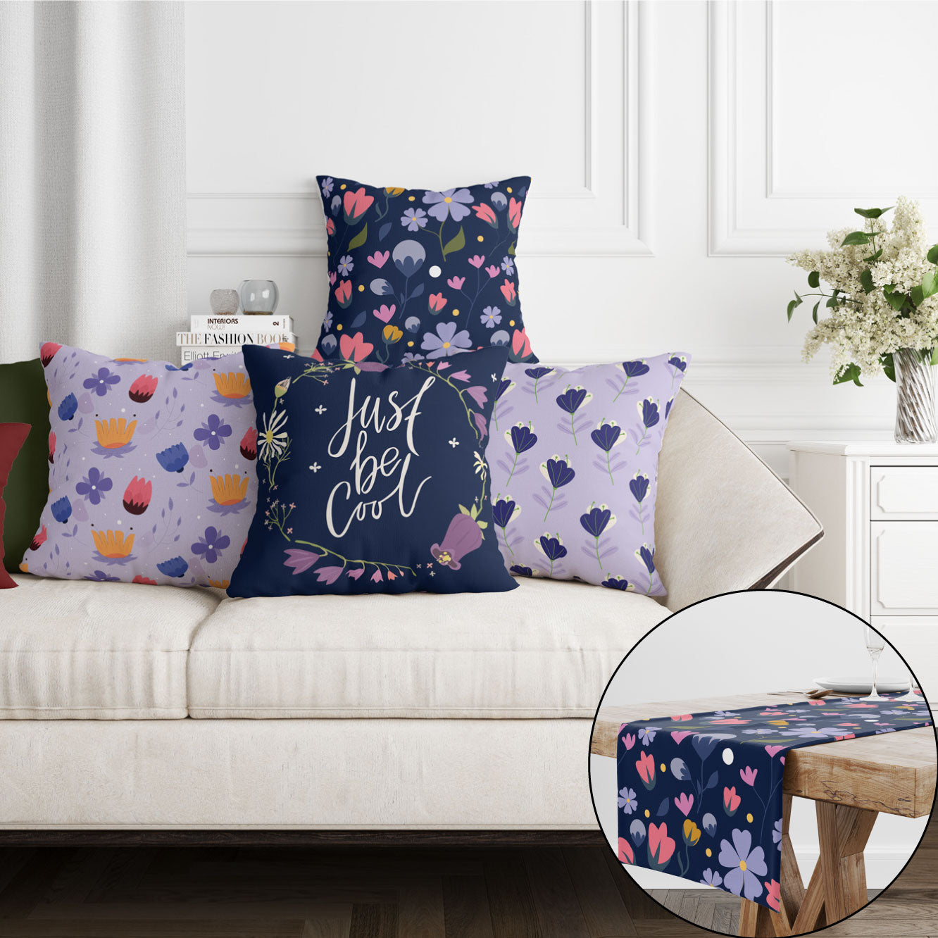 EveryDay Set (4Cushions Cover + 1 Runner) (Copy)