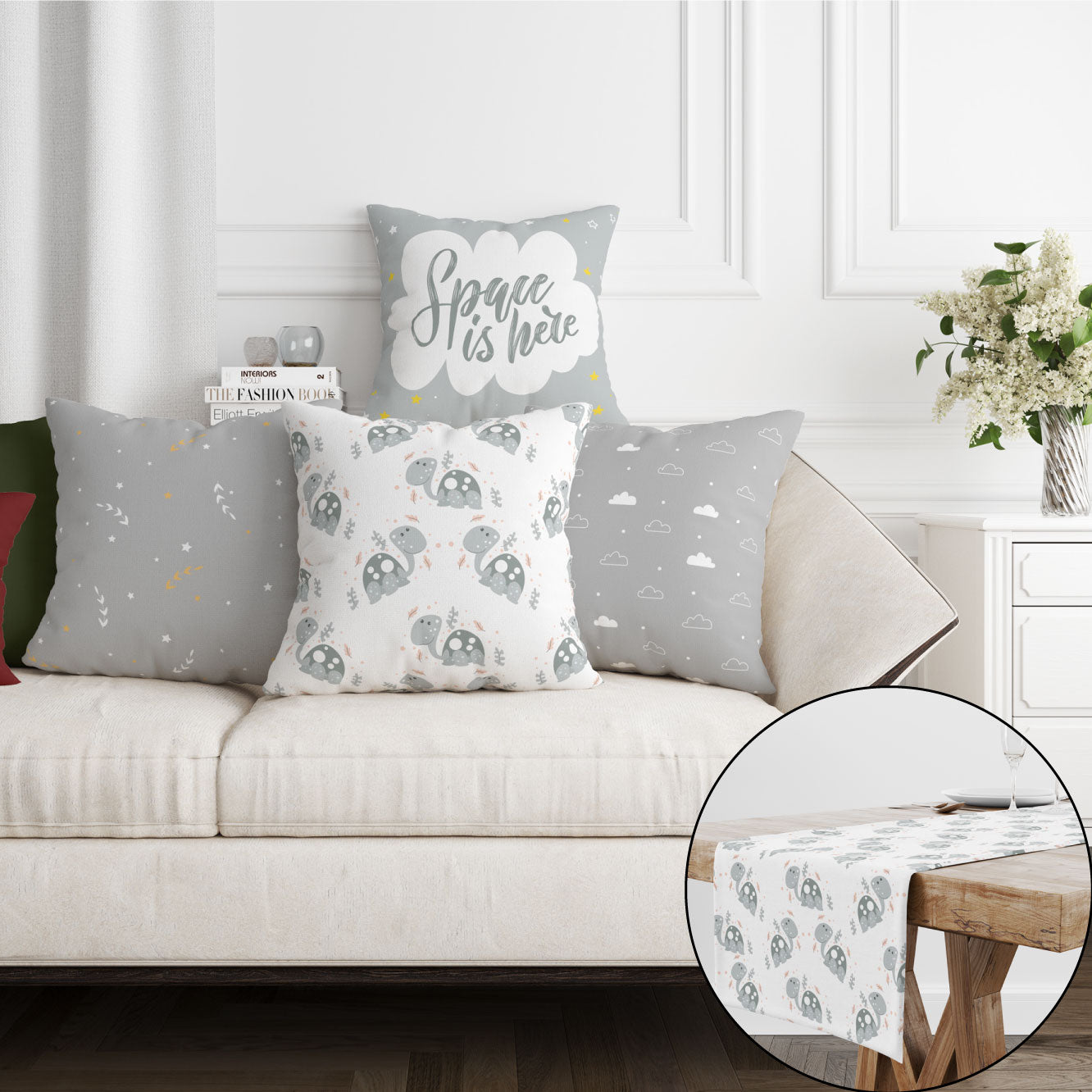 EveryDay Set (4Cushions Cover + 1 Runner) (Copy) (Copy)