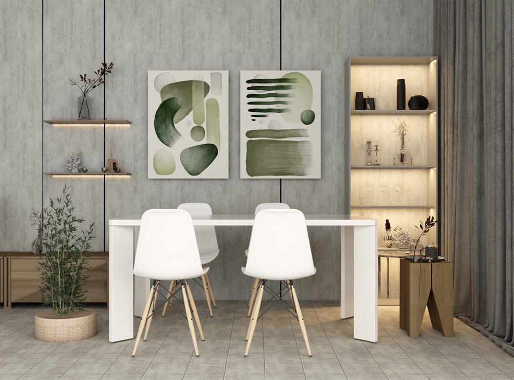 Canvas Tableau Wall Art (Set of 2)