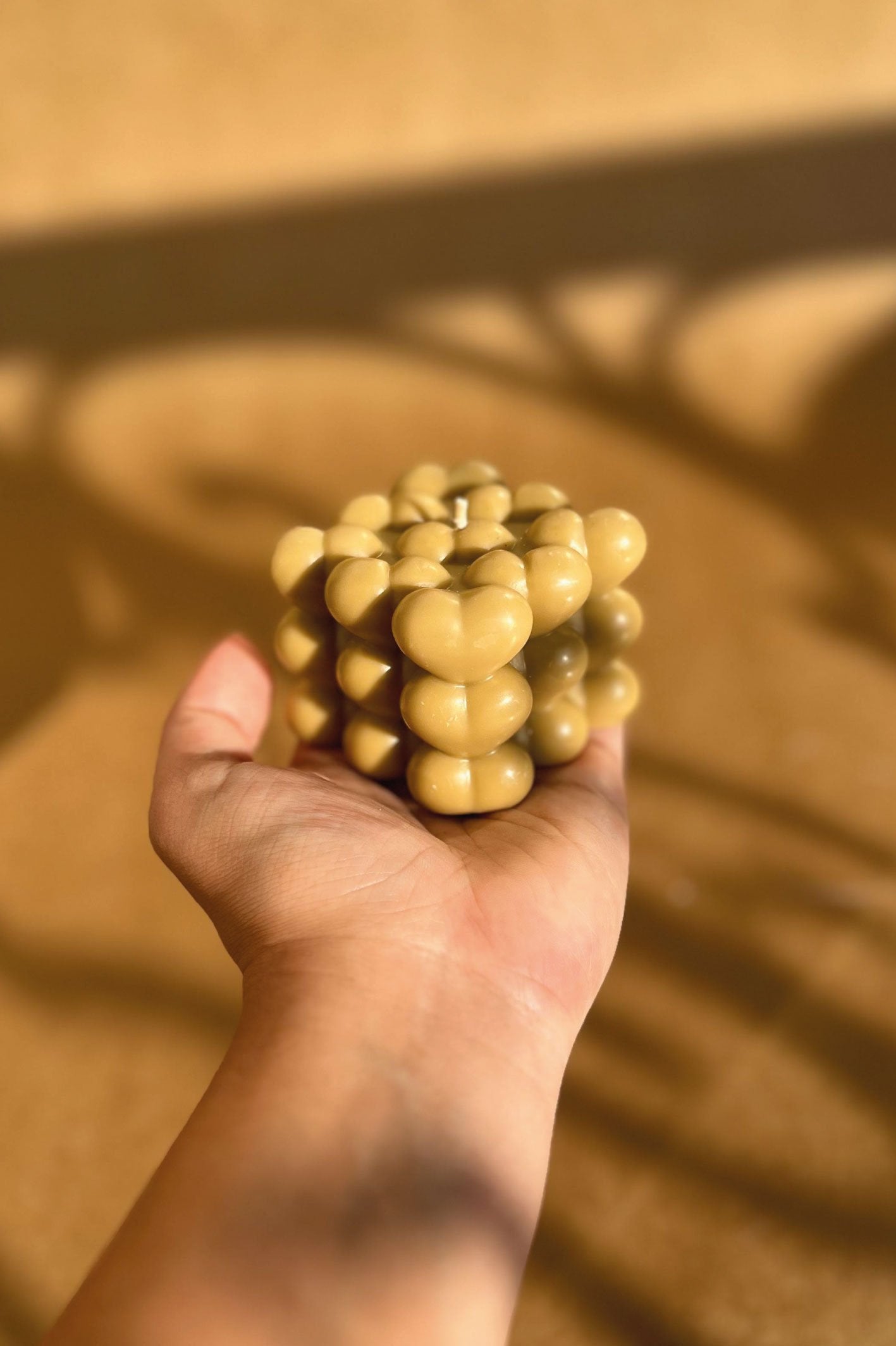 Bubbly Heart Candle