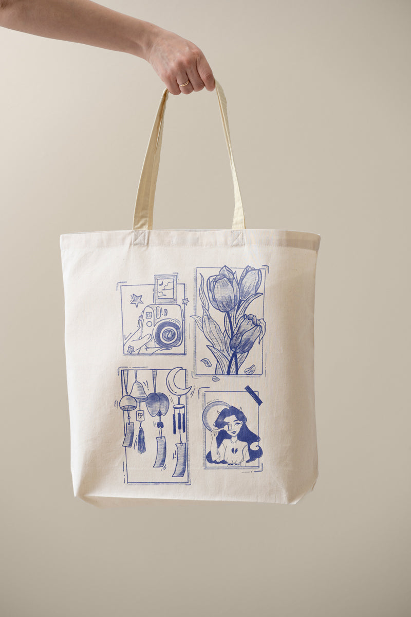 حقيبة تسوق (صور زرقاء)
