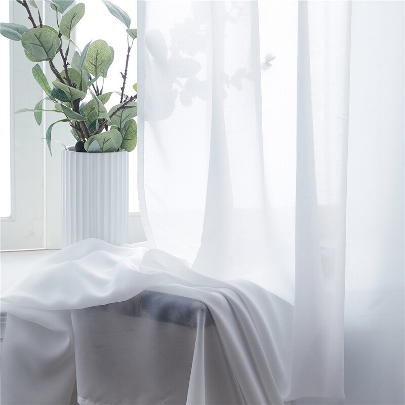 Chiffon Curtain (White)