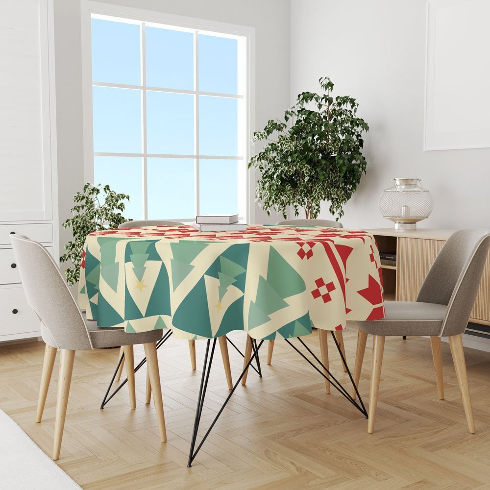 Christmas Rounded Table Cloth 140 CM