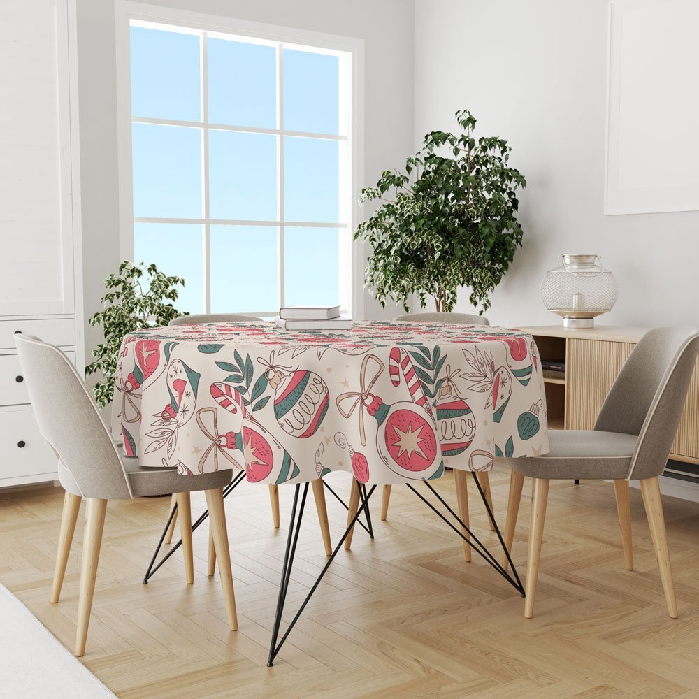 Christmas Rounded Table Cloth 140 CM