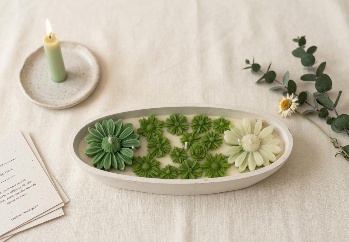 Floral  Candle Oval Bowl 250gm