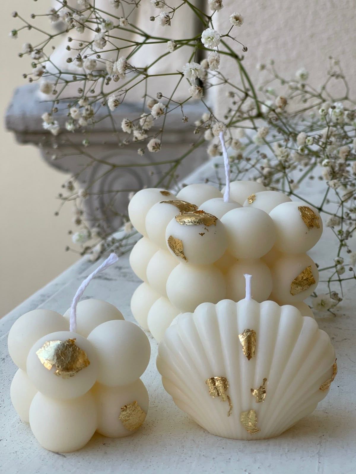 set of 3 candles