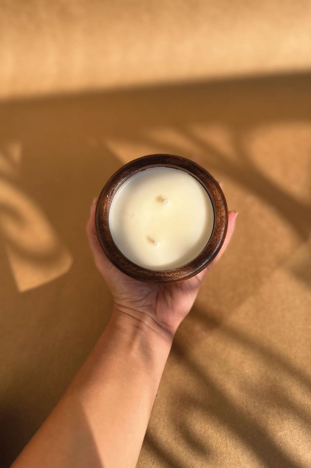 Wooden Bowl Candle