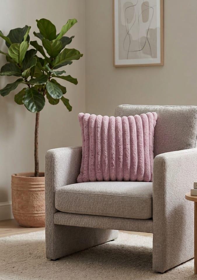 cashmere striped fur cover cushion 45*45cm