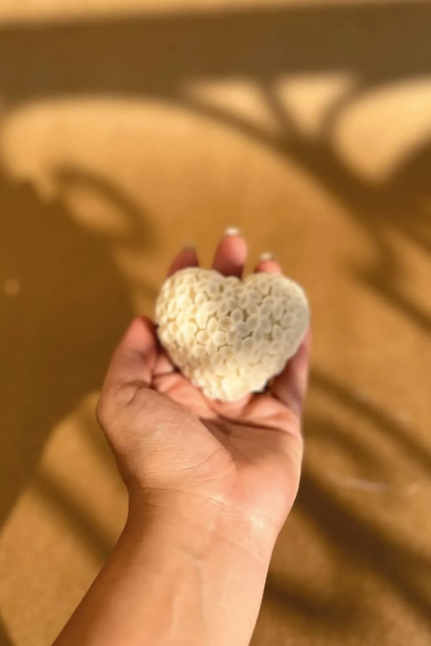 Flowery Heart Candle