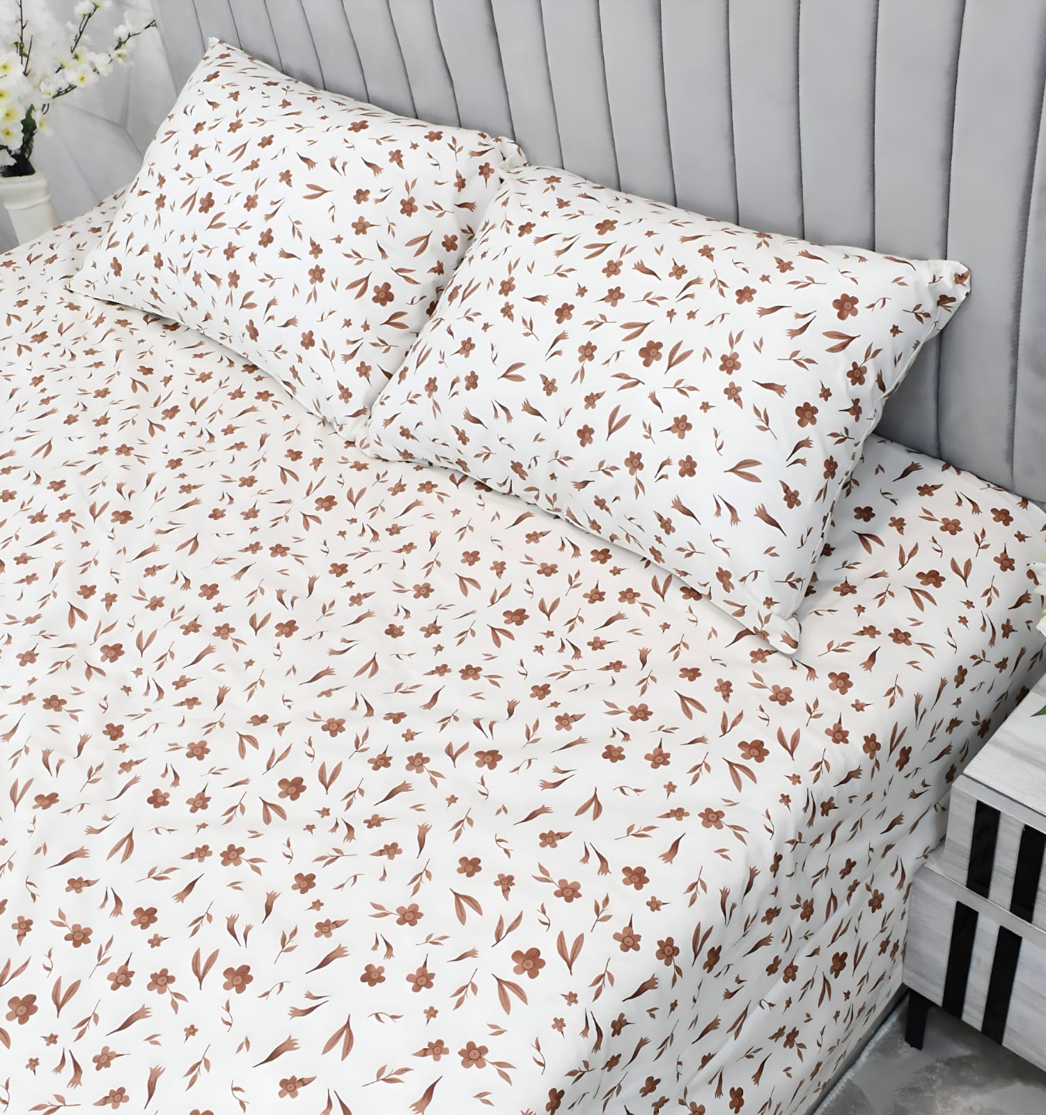 Bed Sheet Set – 3 Pieces – Multi Color –Floral Print