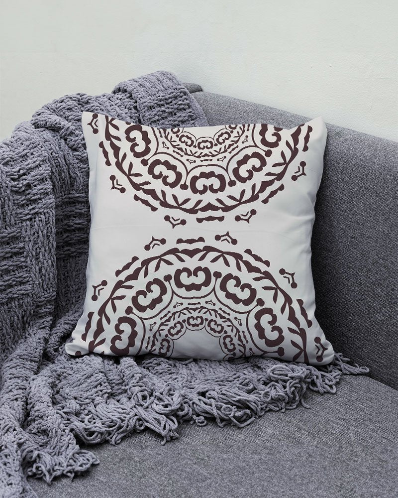 غطاء وسادة مزخرف بنقشة ماندالا، 45 × 45 سم