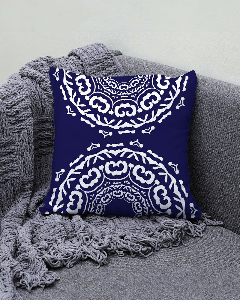 غطاء وسادة مزخرف بنقشة ماندالا، 45 × 45 سم