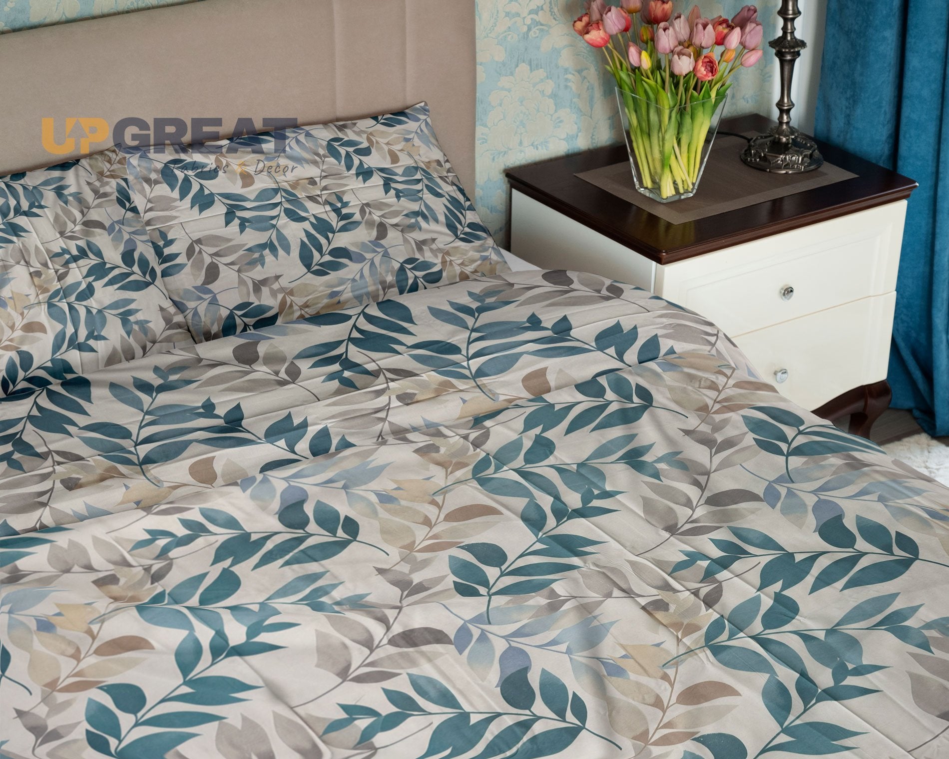 Bed Sheet Set - 3 Pieces - Multi Color Flowery