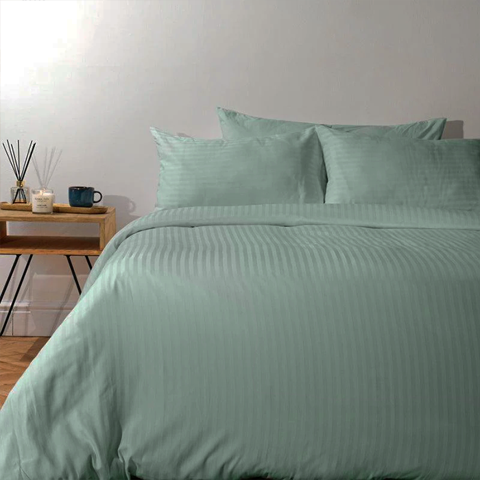 Stripe Duvet Cover -250cm * 260cm - 3 Pieces – Mint