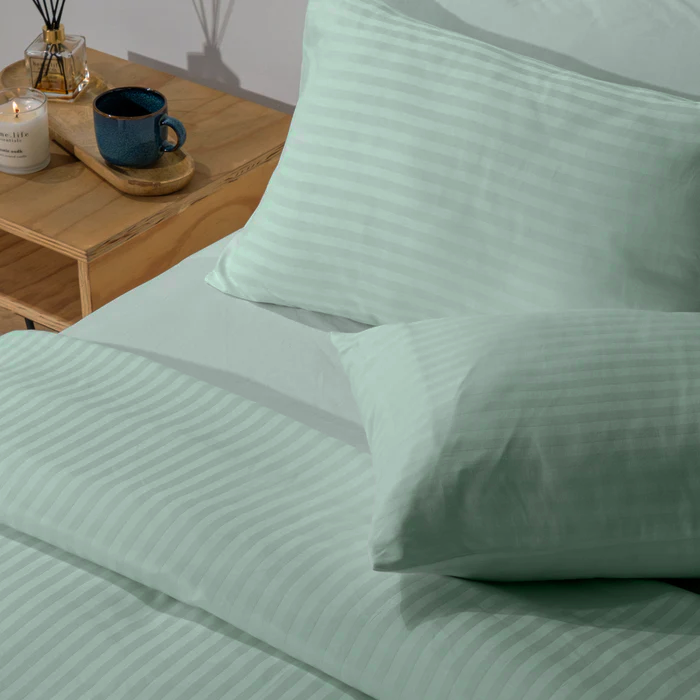 Stripe Duvet Cover -250cm * 260cm - 3 Pieces – Mint