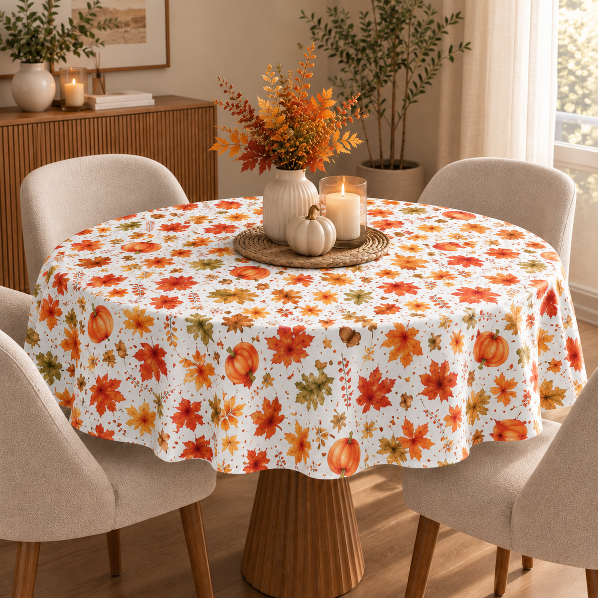 Autumn Rounded Table Cloth 140 CM