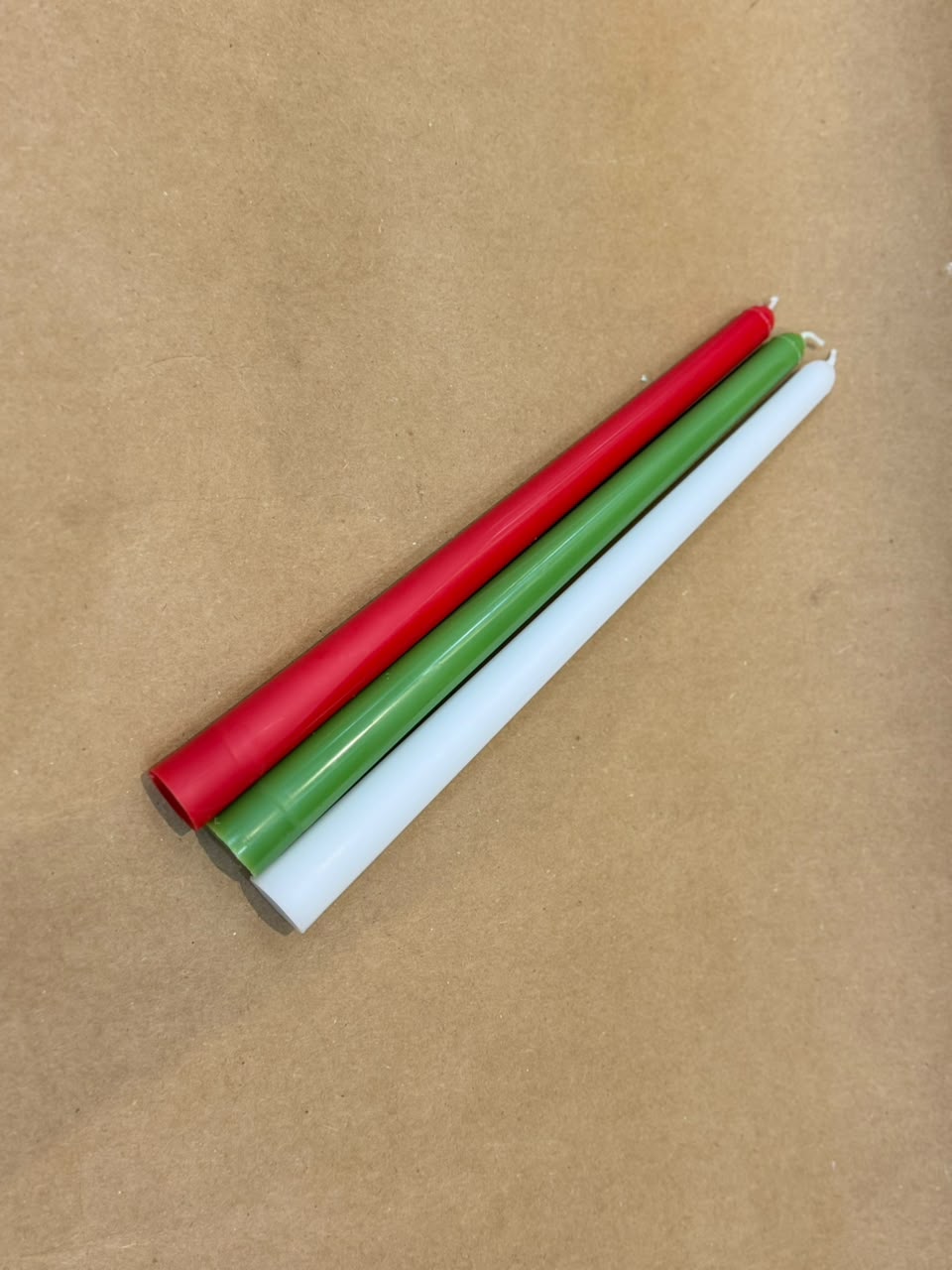 Set of 3 plain Taper Christmas candle