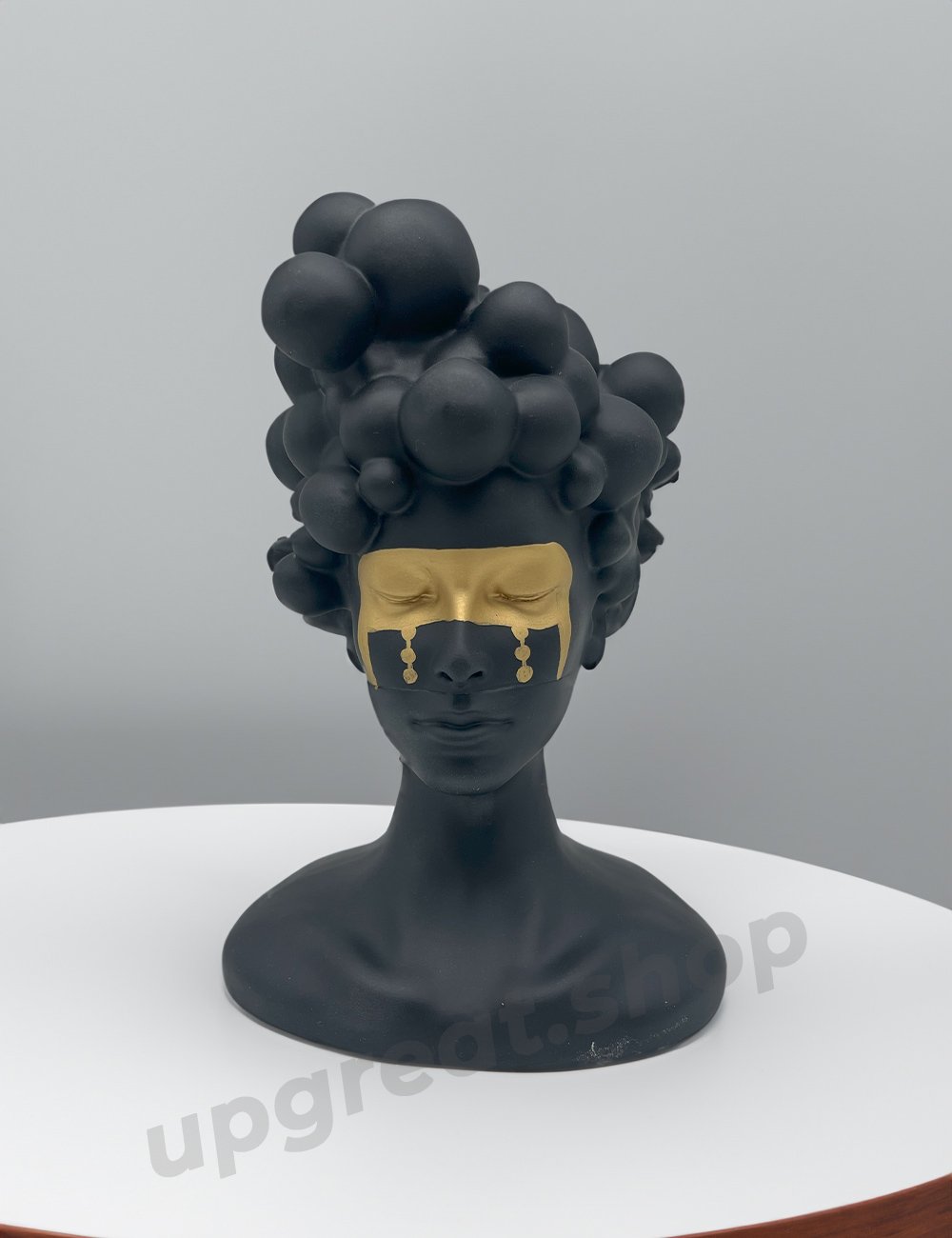 Roman Art Figure Sculpture Black in Gold