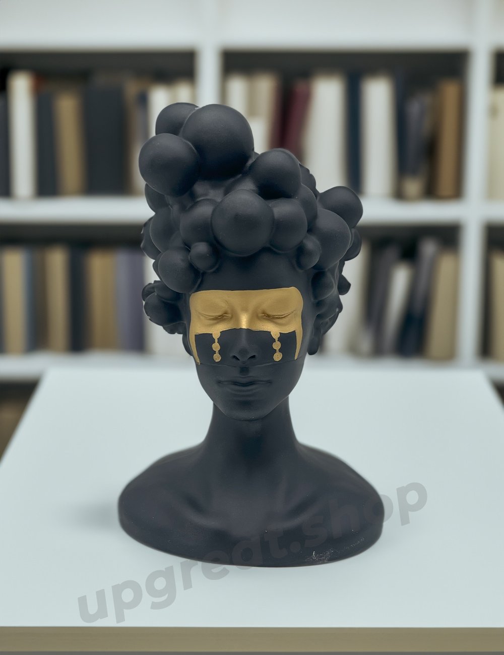 Roman Art Figure Sculpture Black in Gold