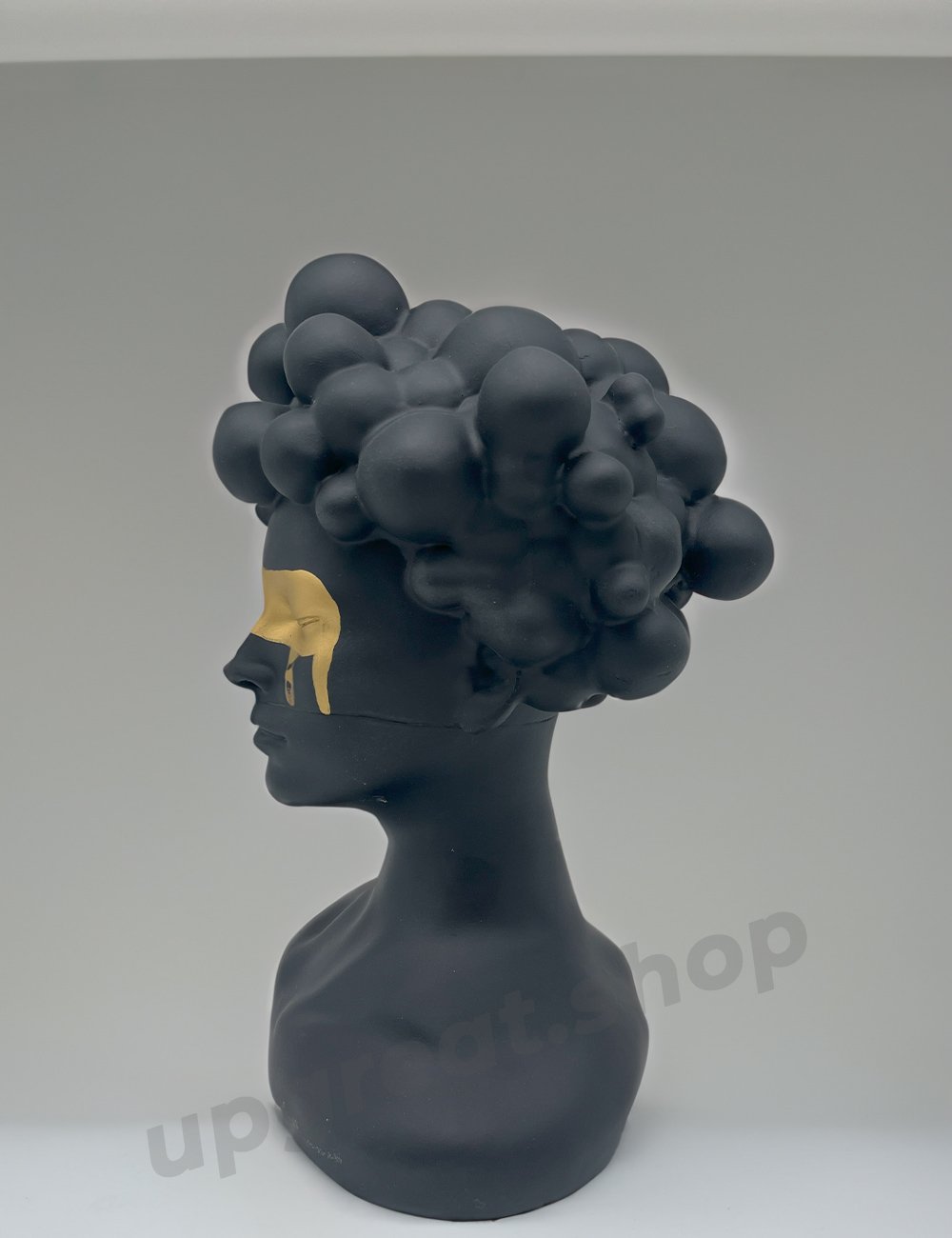 Roman Art Figure Sculpture Black in Gold