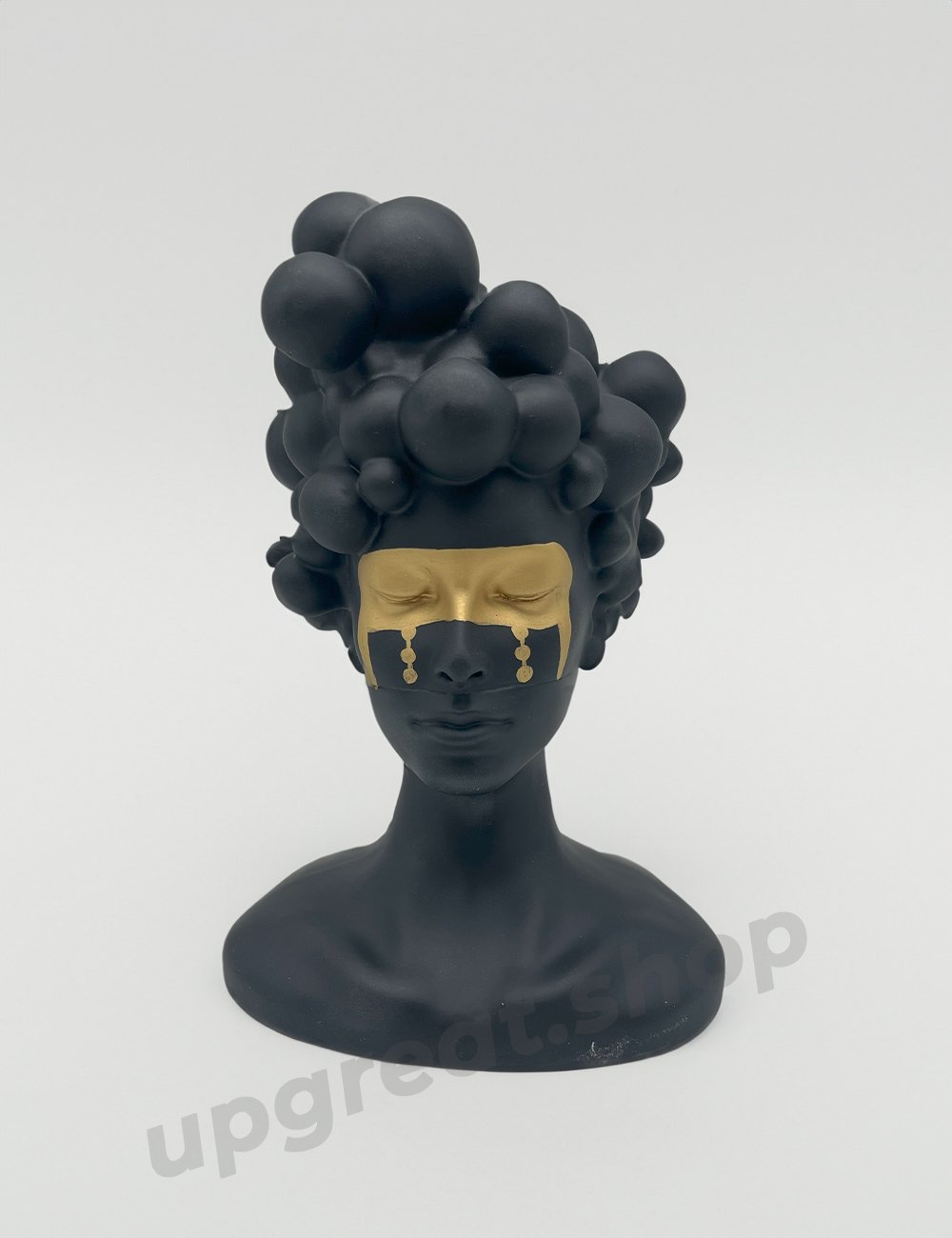 Roman Art Figure Sculpture Black in Gold